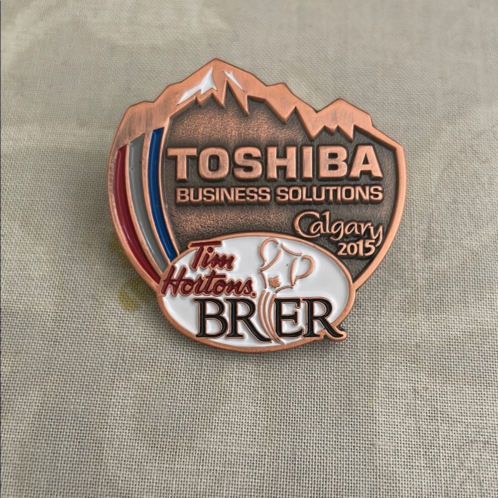 Toshiba Tim Hortons Brier Commemorative Pin - Bronze